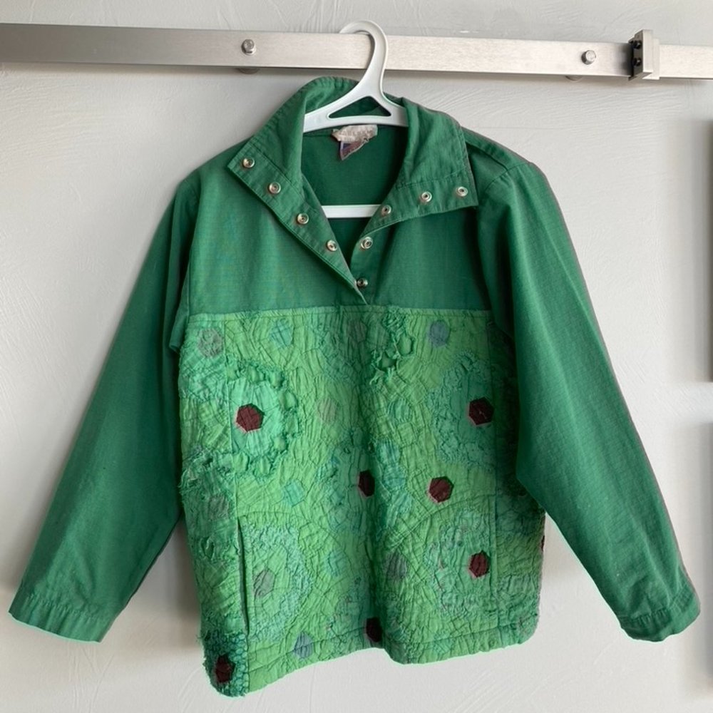 RARE: Carleen Green Quilted Women's Top XS - Picture 2 of 7